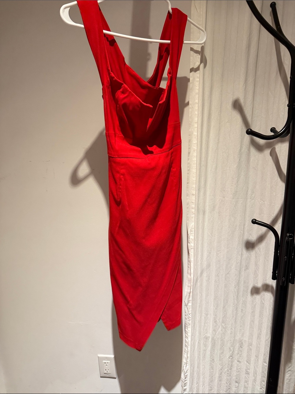 ASOS Petite Red One-Shoulder Midi Dress